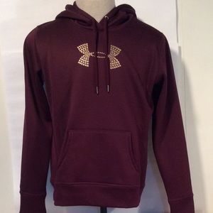 Under Armour Cold Gear burgundy color Men’s unisex hoodie size Medium